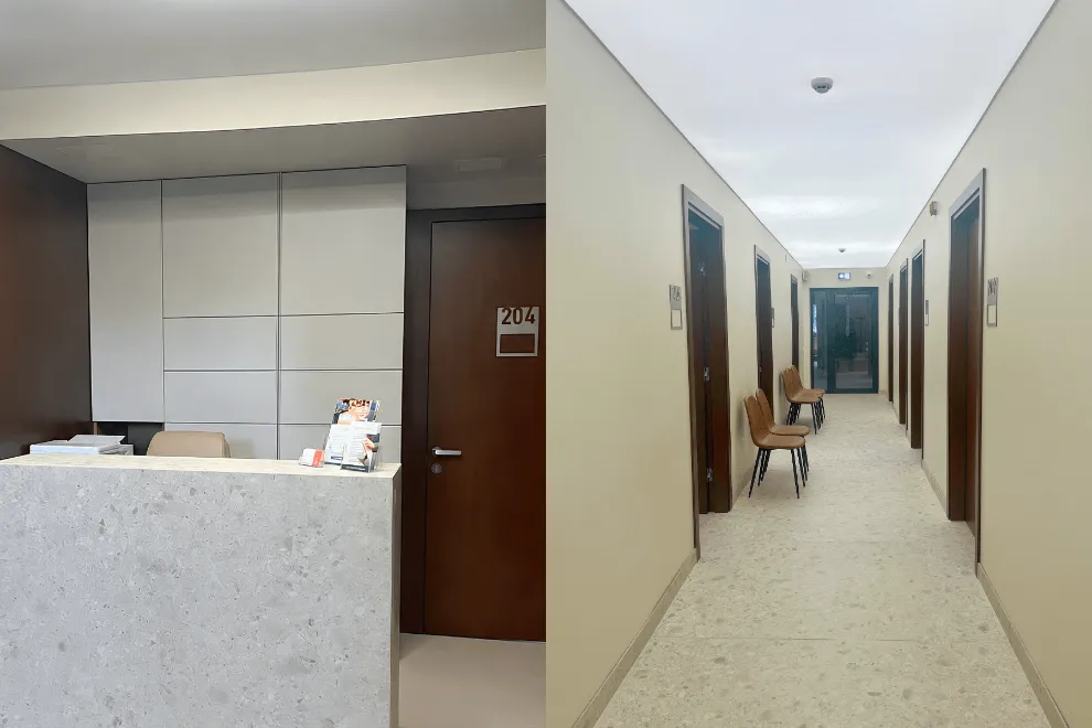 „Altamedica“ Psichikos sveikatos centro Kaune registratūra ir koridorius